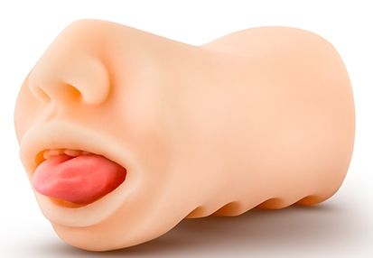 Телесный мастурбатор-ротик с язычком Oral Anne - Blush Novelties - в Мытищах купить с доставкой