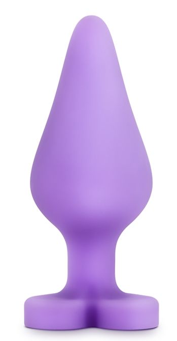 Фиолетовая анальная пробка Naughty Candy Heart Do Me Now - 8,9 см. - Blush Novelties - купить с доставкой в Мытищах