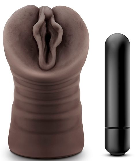 Коричневый мастурбатор-вагина Alexis - Blush Novelties - в Мытищах купить с доставкой