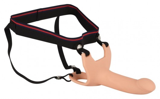 Силиконовый полый страпон на ремнях Silicone Strap-on - 16 см. - Orion - купить с доставкой в Мытищах