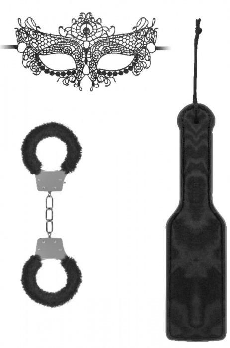 Черный игровой набор Introductory Bondage Kit №4 - Shots Media BV - купить с доставкой в Мытищах