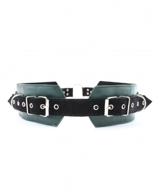 Изумрудный пояс Ladys Arsenal с колечками для крепления - БДСМ Арсенал - купить с доставкой в Мытищах