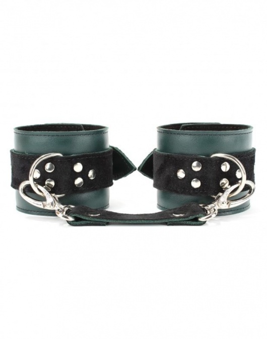 Изумрудные наручники Ladys Arsenal на карабинах - БДСМ Арсенал - купить с доставкой в Мытищах