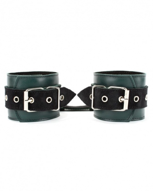 Изумрудные наручники Ladys Arsenal на карабинах - БДСМ Арсенал - купить с доставкой в Мытищах