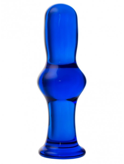 Голубая стеклянная анальная втулка - 12 см. - Sexus