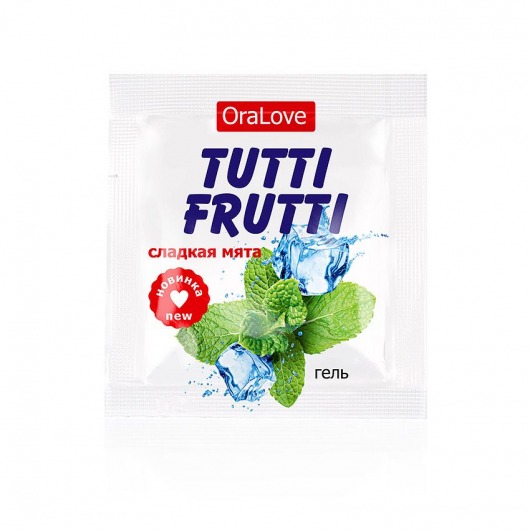 Пробник гель-смазки Tutti-frutti со вкусом мяты - 4 гр. - Биоритм - купить с доставкой в Мытищах