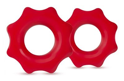 Набор из 2 красных фигурных эрекционных колец NUTZ - Blush Novelties - в Мытищах купить с доставкой