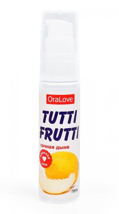 Гель-смазка Tutti-frutti со вкусом сочной дыни - 30 гр. - Биоритм - купить с доставкой в Мытищах