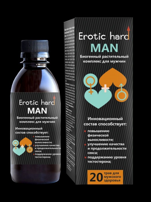 Мужской биогенный концентрат для усиления эрекции Erotic hard Man - 250 мл. - Erotic Hard - купить с доставкой в Мытищах