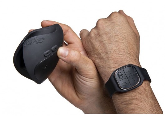 Темно-серый инновационный мужской осциллятор PULSE SOLO LUX с пультом ДУ - Hot Octopuss - в Мытищах купить с доставкой