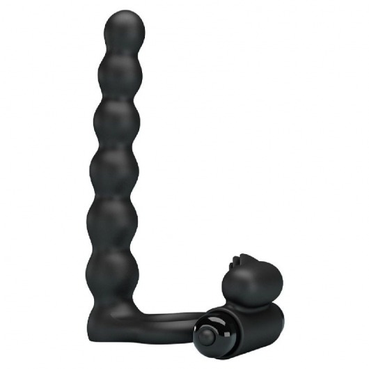 Черная насадка для двойной стимуляции Hercules Penis Sheath III - 15,3 см. - Baile - купить с доставкой в Мытищах