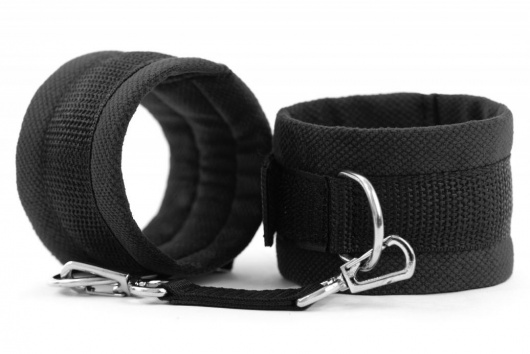 Черные наручники My rules на сцепке - БДСМ Арсенал - купить с доставкой в Мытищах