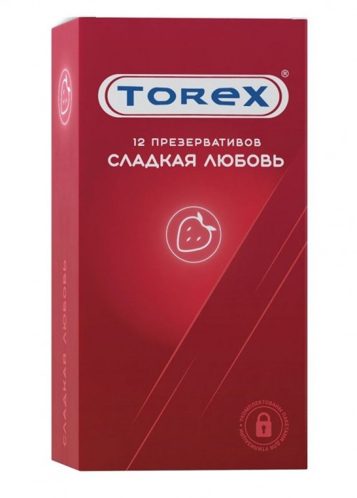 Презервативы Torex  Сладкая любовь  с ароматом клубники - 12 шт. - Torex - купить с доставкой в Мытищах