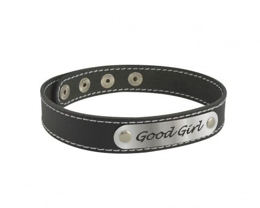Чокер с белой строчкой Good Girl - Sitabella - купить с доставкой в Мытищах