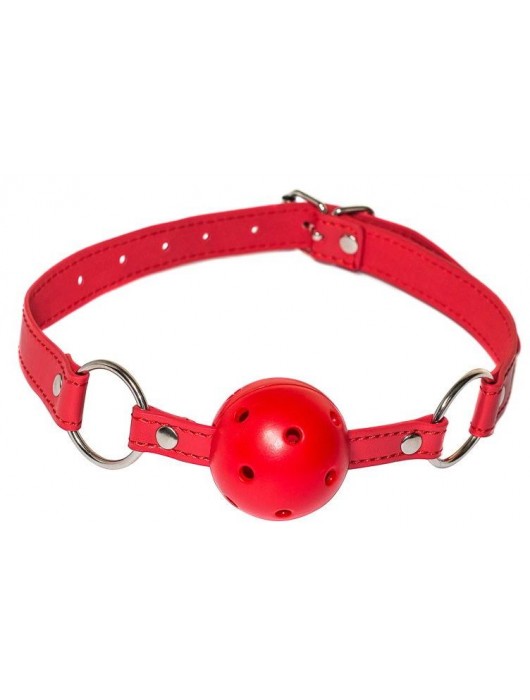 Красный кляп-шарик Firecracker - Lola Games - купить с доставкой в Мытищах