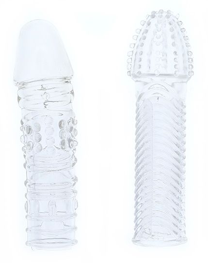 Комплект из 2 прозрачных насадок на пенис PENIS EXTENDER PACK - Dream Toys - в Мытищах купить с доставкой