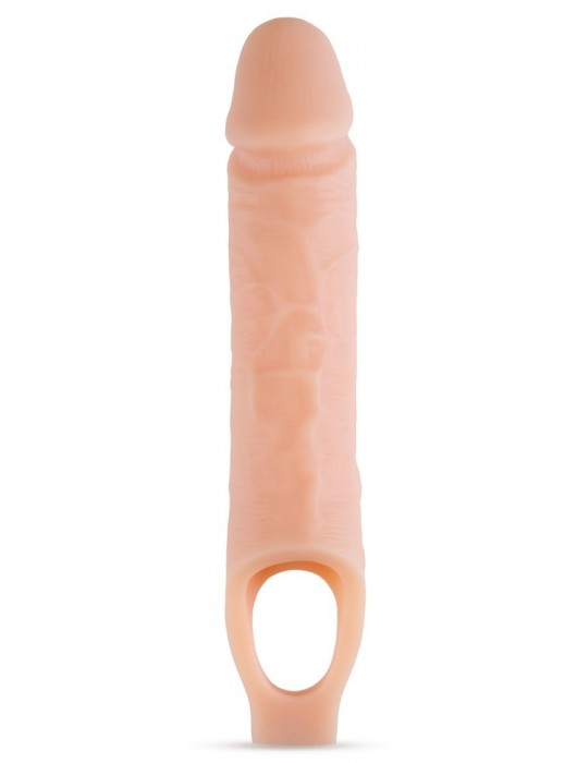 Телесный реалистичный фаллоудлинитель 10 Inch Silicone Cock Sheath Penis Extender - 25,4 см. - Blush Novelties - в Мытищах купить с доставкой