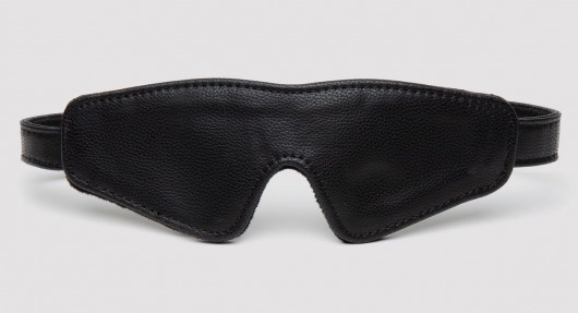 Черная плотная маска на глаза Bound to You Faux Leather Blindfold - Fifty Shades of Grey - купить с доставкой в Мытищах