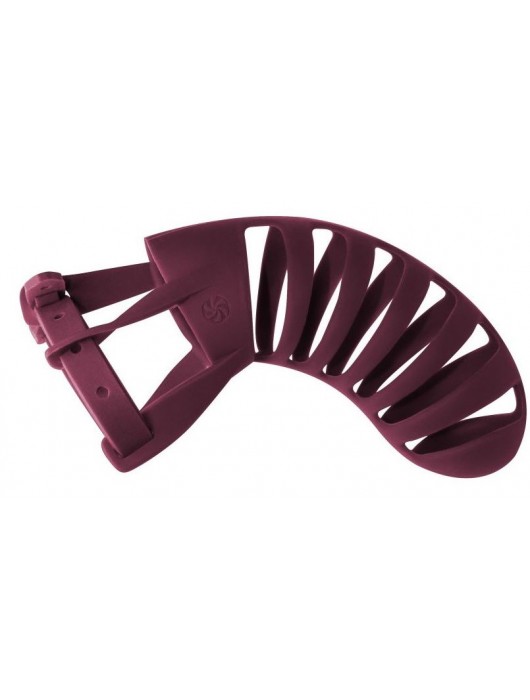 Мужской пояс верности бордового цвета Romello - Lola Games - купить с доставкой в Мытищах