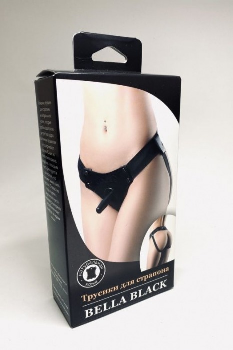 Черные трусики для страпона Bella - БДСМ Арсенал - купить с доставкой в Мытищах