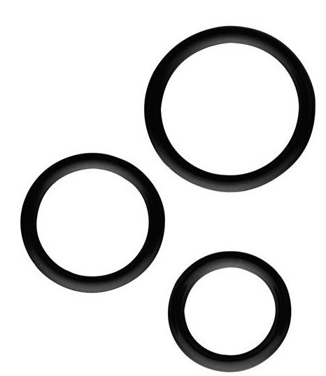 Набор из 3 эрекционных колец SILICONE COCKRINGS - Dream Toys - в Мытищах купить с доставкой