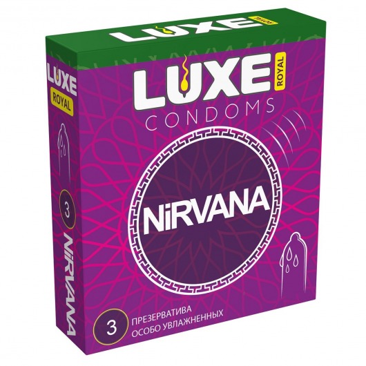 Презервативы с увеличенным количеством смазки LUXE Royal Nirvana - 3 шт. - Luxe - купить с доставкой в Мытищах