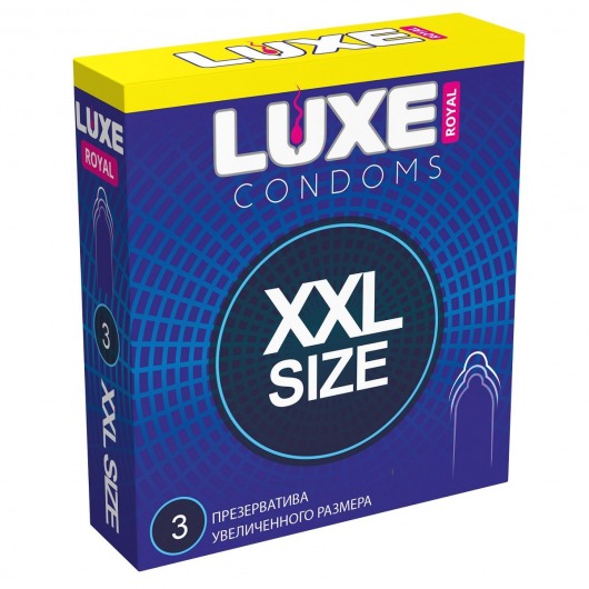 Презервативы увеличенного размера LUXE Royal XXL Size - 3 шт. - Luxe - купить с доставкой в Мытищах