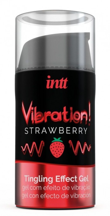 Жидкий интимный гель с эффектом вибрации Vibration! Strawberry - 15 мл. - INTT - купить с доставкой в Мытищах