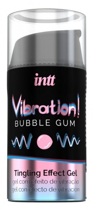 Жидкий интимный гель с эффектом вибрации Vibration! Bubble Gum - 15 мл. - INTT - купить с доставкой в Мытищах
