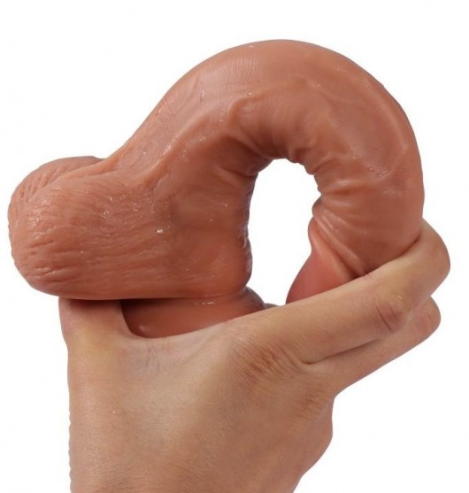 Телесный реалистичный фаллоимитатор REAL с трусиками для страпона - 19,5 см. - Real - купить с доставкой в Мытищах
