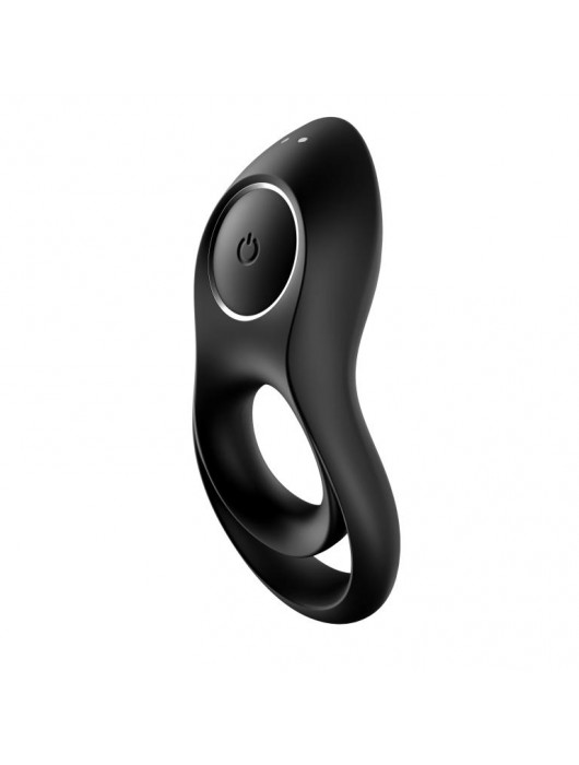 Черное эрекционное виброкольцо Legendary Duo - Satisfyer - в Мытищах купить с доставкой