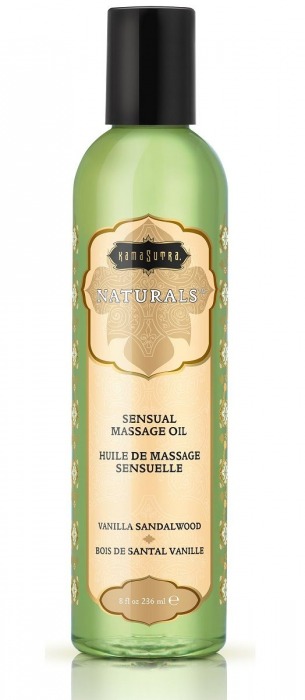 Массажное масло Naturals Vanilla Sandalwood с ароматом ванили и сандала - 236 мл. - Kama Sutra - купить с доставкой в Мытищах