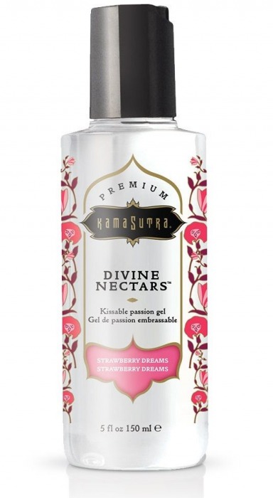 Гель-лубрикант на водной основе Divine Nectars Strawberry Dream с ароматом клубники - 150 мл. - Kama Sutra - купить с доставкой в Мытищах