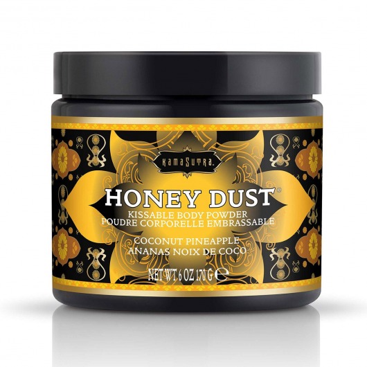 Пудра для тела Honey Dust Body Powder с ароматом кокоса и ананаса - 170 гр. - Kama Sutra - купить с доставкой в Мытищах