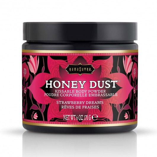 Пудра для тела Honey Dust Body Powder с ароматом клубники - 170 гр. - Kama Sutra - купить с доставкой в Мытищах