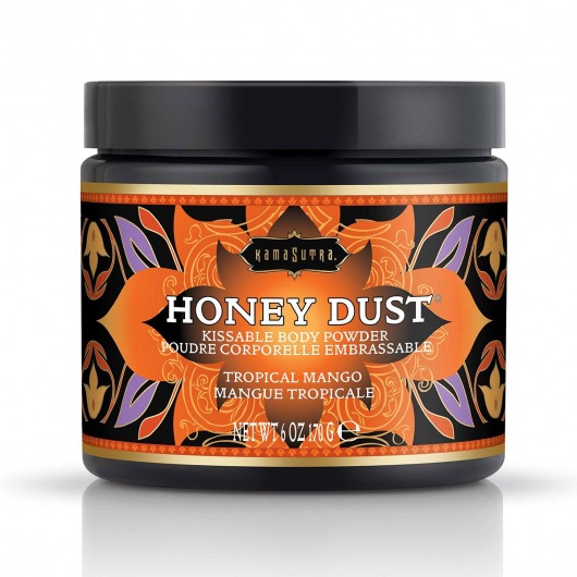 Пудра для тела Honey Dust Body Powder с ароматом манго - 170 гр. - Kama Sutra - купить с доставкой в Мытищах