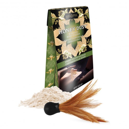 Пудра для тела Honey Dust Body Powder с ароматом жимолости - 28 гр. - Kama Sutra - купить с доставкой в Мытищах