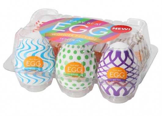 Набор из 6 мастурбаторов Tenga EGG IV с различным рельефом - Tenga - в Мытищах купить с доставкой