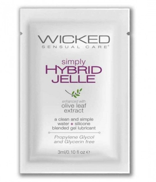Гель-лубрикант на водно-силиконовой основе Simply Hybrid Jelle - 3 мл. - Wicked - купить с доставкой в Мытищах