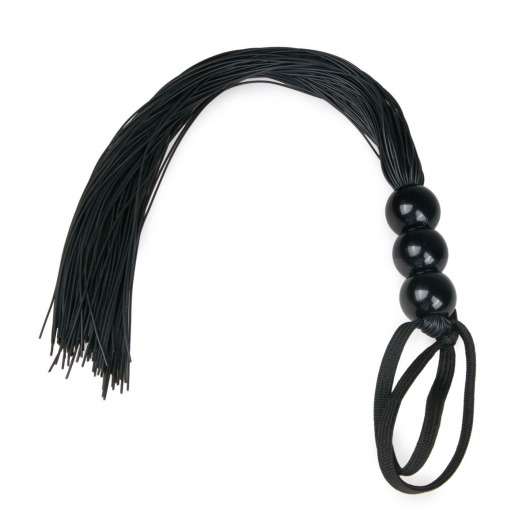Черная силиконовая плеть Silicone Whip - 32 см. - Easy toys - купить с доставкой в Мытищах