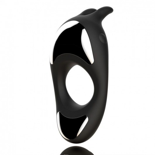 Черное эрекционное кольцо с двумя моторами Zeus Dual Vibe Cock Ring - FeelzToys - в Мытищах купить с доставкой