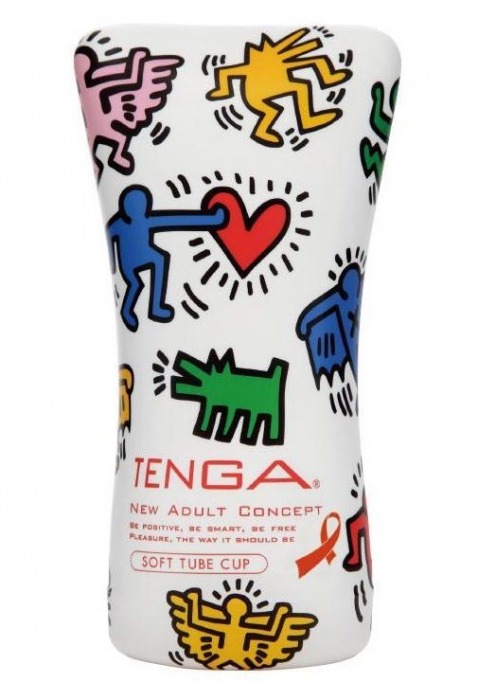 Мастурбатор-туба Keith Haring Soft Tube CUP - Tenga - в Мытищах купить с доставкой