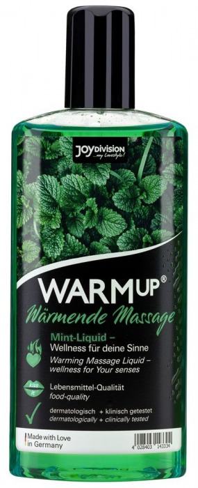 Массажное масло WARMup Mint с ароматом мяты - 150 мл. - Joy Division - купить с доставкой в Мытищах