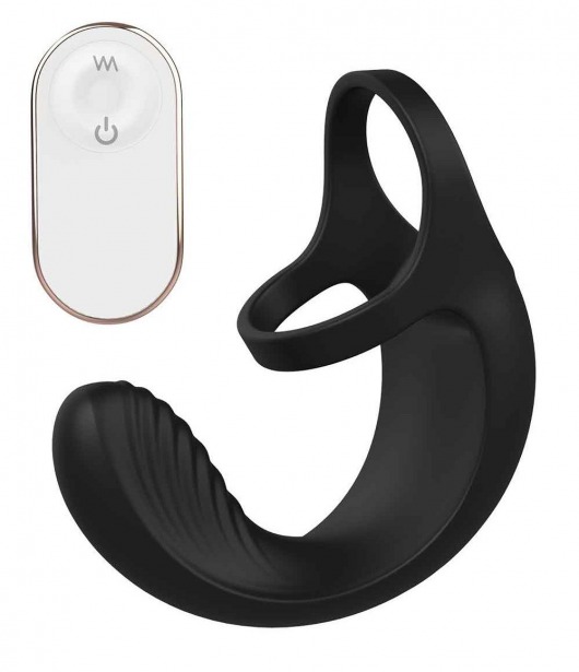 Черный анальный стимулятор с эрекционными кольцами Remote Couple Teaser - Dream Toys - в Мытищах купить с доставкой