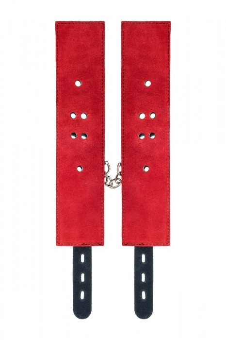 Красно-черные оковы на ноги из кожи - ToyFa - купить с доставкой в Мытищах