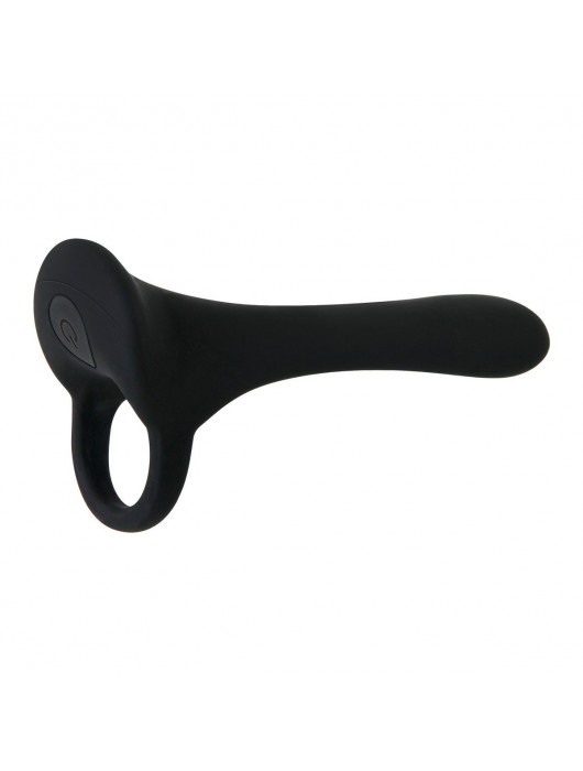 Черная сбруя на пенис с вибрацией Cock Armor - 14 см. - Zero Tolerance - в Мытищах купить с доставкой