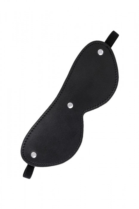 Черная кожаная маска Anonymo с мягким подкладом - ToyFa - купить с доставкой в Мытищах