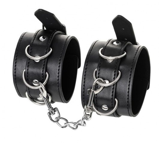 Черные оковы Anonymo из искусственной кожи - ToyFa - купить с доставкой в Мытищах