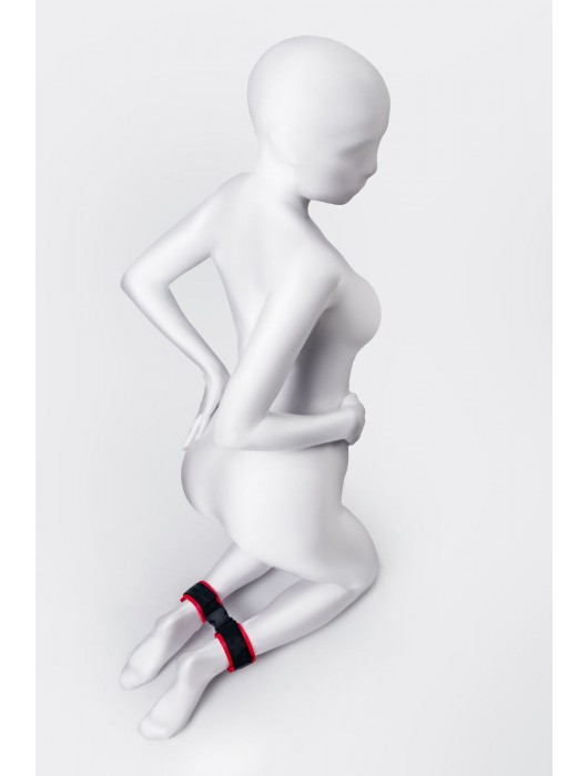 Красно-черные велюровые оковы Anonymo - ToyFa - купить с доставкой в Мытищах