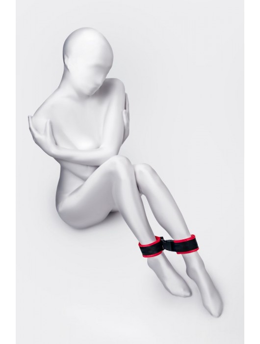 Красно-черные велюровые оковы Anonymo - ToyFa - купить с доставкой в Мытищах